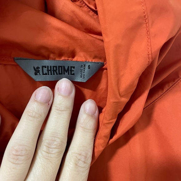 CHROME- Mens Buckman Packable Anorak Mecca Orange size small - Picture 6 of 7